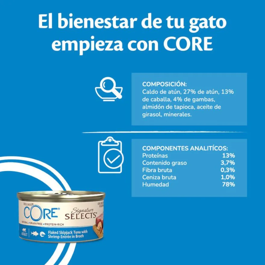Wellness Core Flaked atún lata para gatos