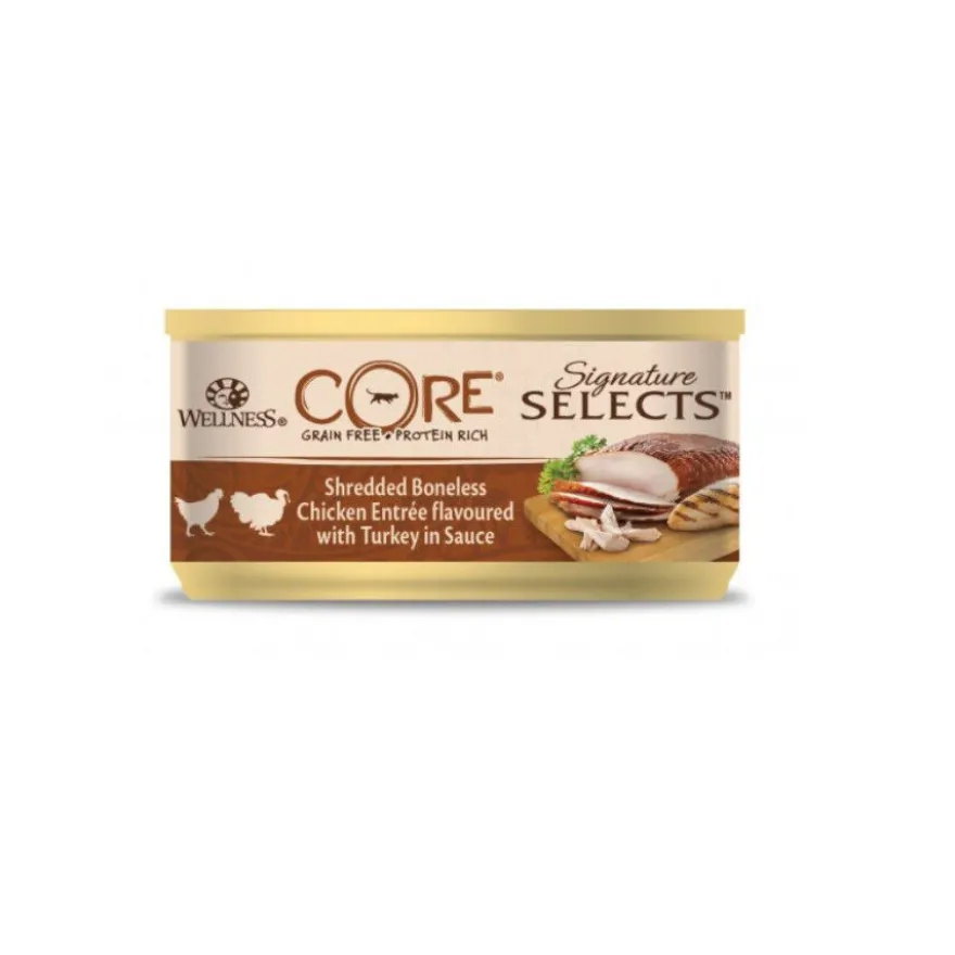 Wellness Core Shredded pollo y pavo lata para gatos