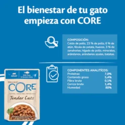 Wellness Core Tender Cuts atún sobre en salsa para gatos