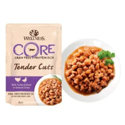 Wellness Core Tender Cuts Pavo y Pato sobre en salsa para gatos