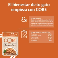 Wellness Core Tender Cuts pollo y pavo sobre en salsa para gatos