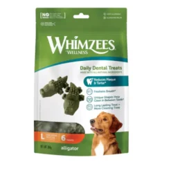 Whimzees Snacks Dentales Cocodrilo para perros de razas grandes