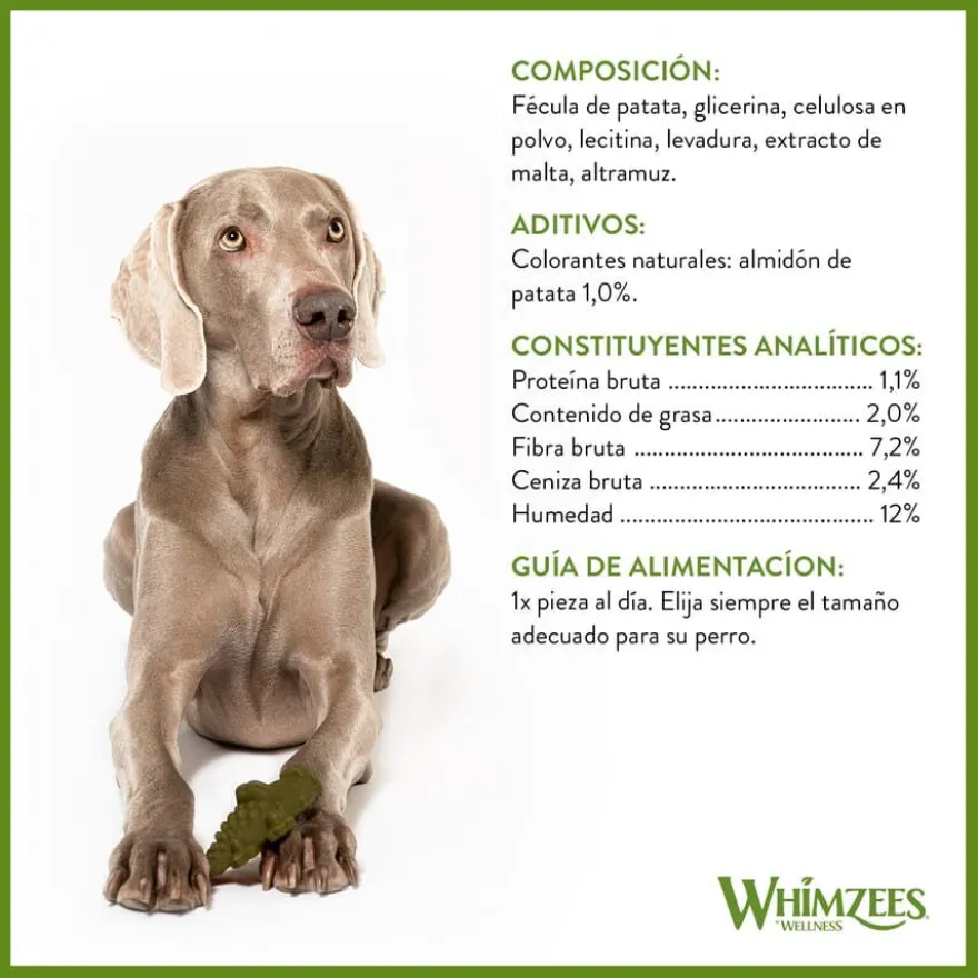 Whimzees Snacks Dentales Cocodrilo para perros de razas pequeñas