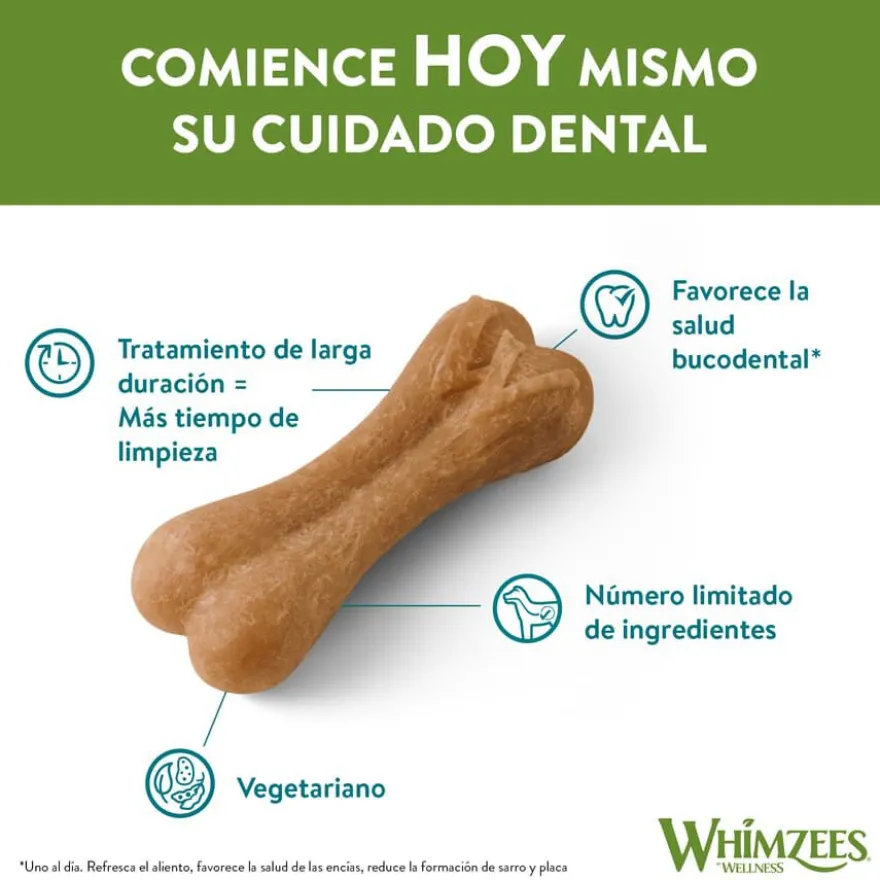 Whimzees Snacks Dentales en Forma de Hueso para perros
