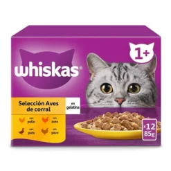 Whiskas Selección Aves Gelatina en Bolsita para Gatos Adultos