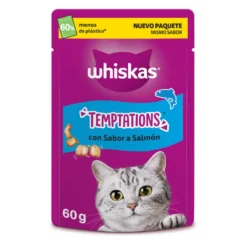 Whiskas Temptations Snacks Salmón para Gatos