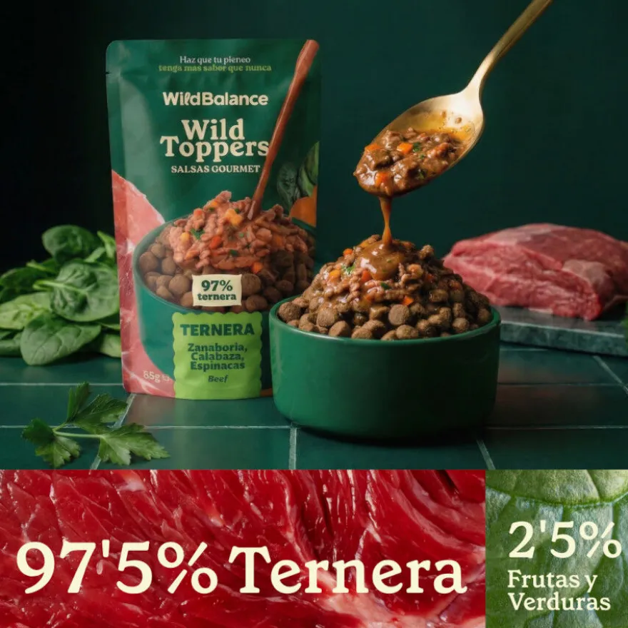Wild Balance Toppers Ternera salsa para perros