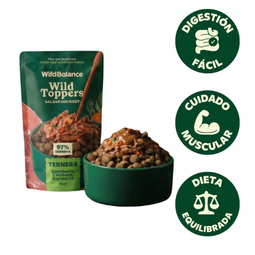 Wild Balance Toppers Ternera salsa para perros