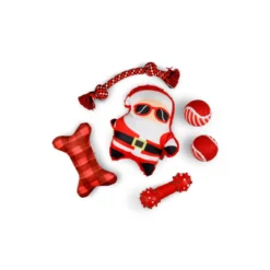 Wonder Christmas Santa Rock Set de juguetes para perros
