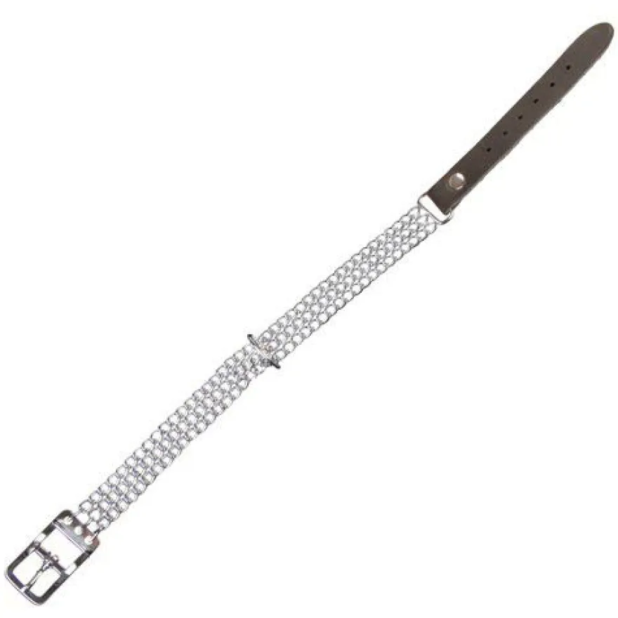 Wondermals Arlon Collar de Cuero y Metal Negro para perros