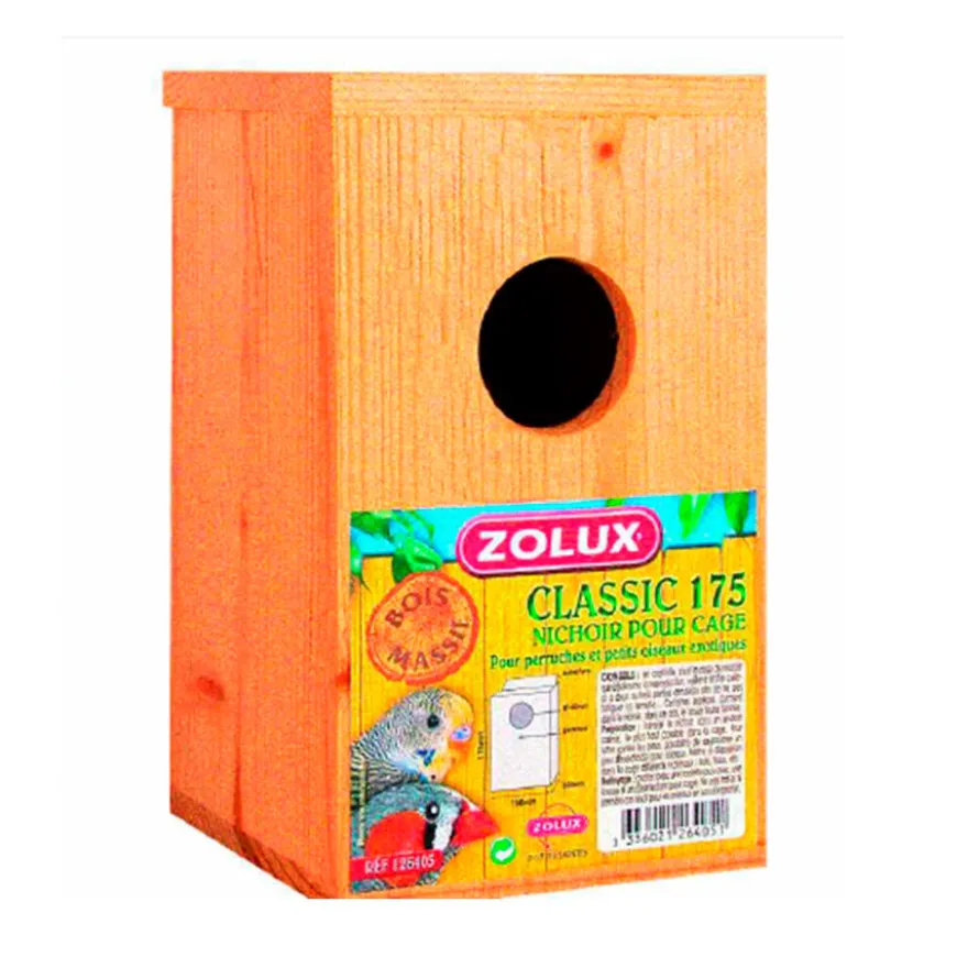 Zolux Classic 175 Nido de madera para periquitos